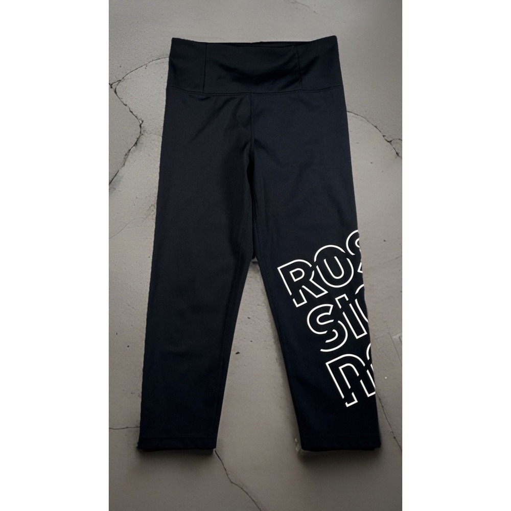 Rossignol Women's Stretch 3/4 Length Running Tights- Black- XS Zip Pocket EUC‎